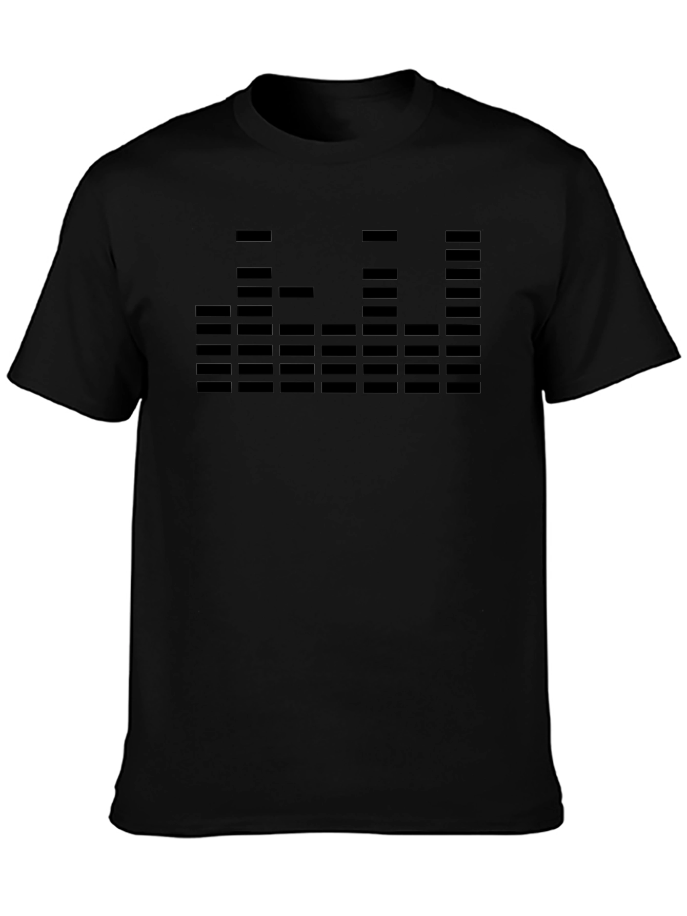 Modern Graphic Tee: Audio Equalizer Design