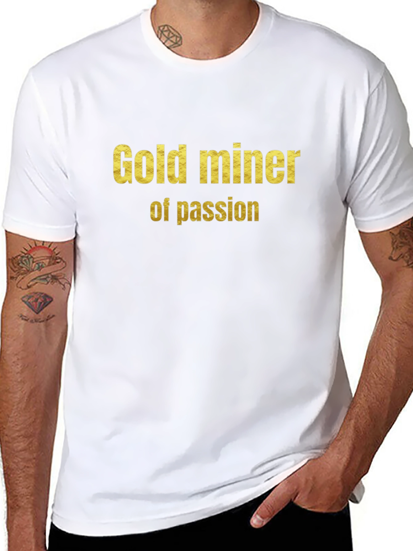 Gold Miner of Passion Graphic Tee - Black Cotton