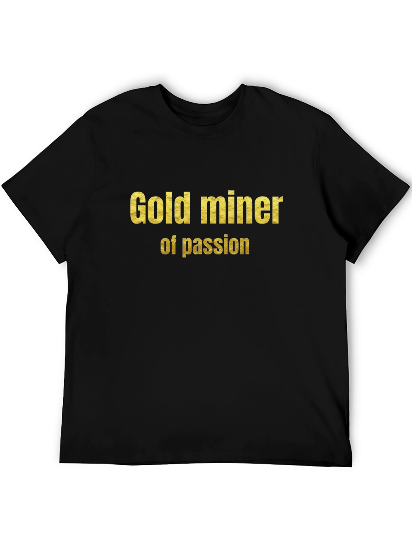 Gold Miner of Passion Graphic Tee - Black Cotton