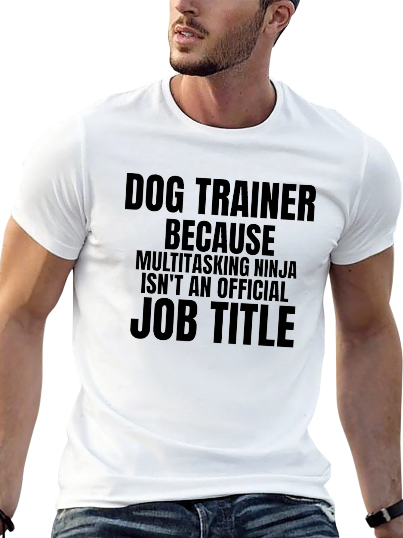 Dog Trainer Job Title Funny Graphic T-Shirt