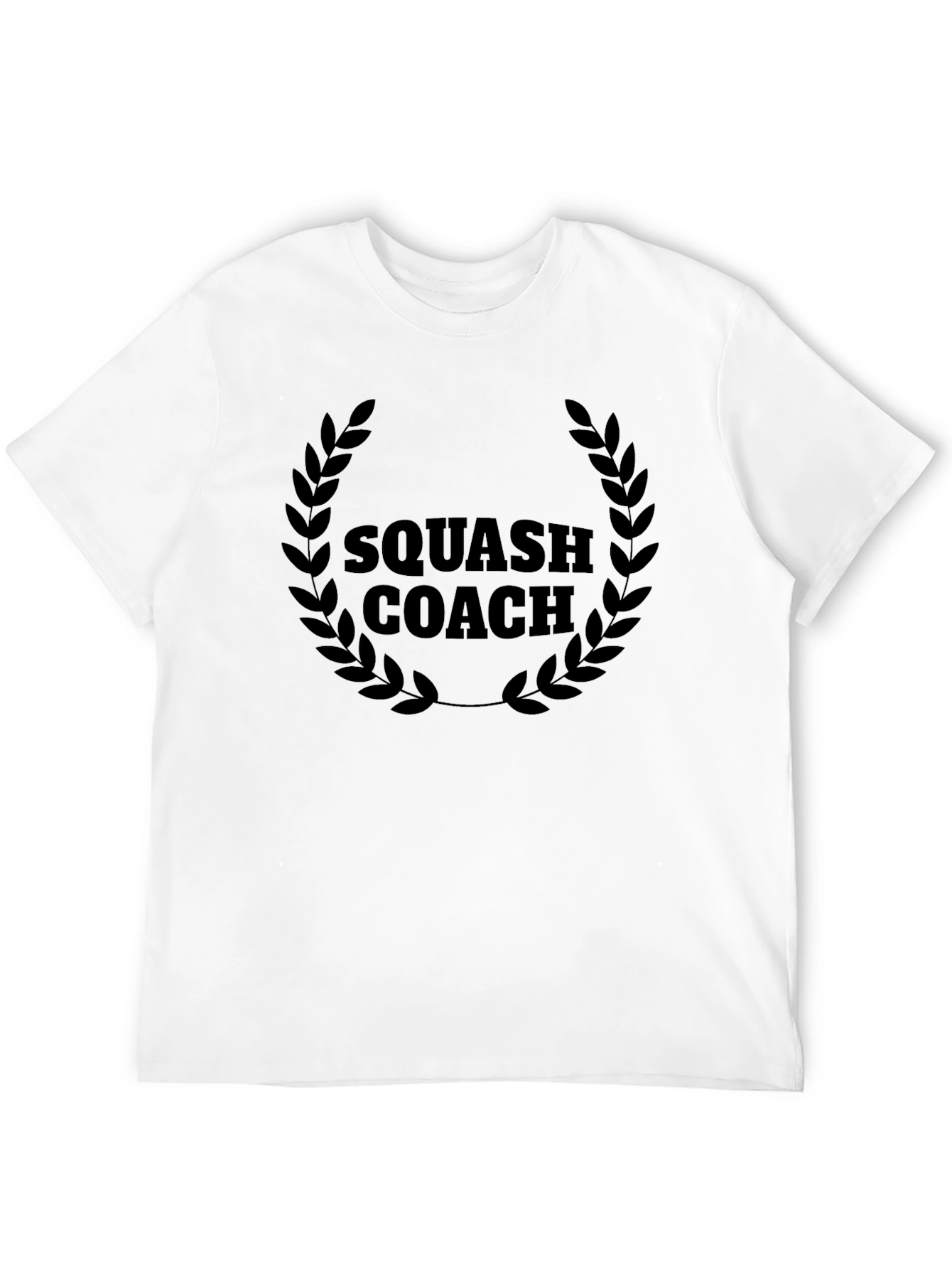 Squash Coach Graphic Tee - Black Cotton T-Shirt