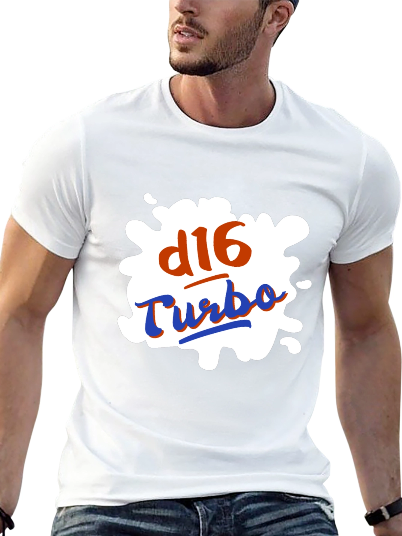 D16 Turbo Graphic T-Shirt - Bold Automotive Style