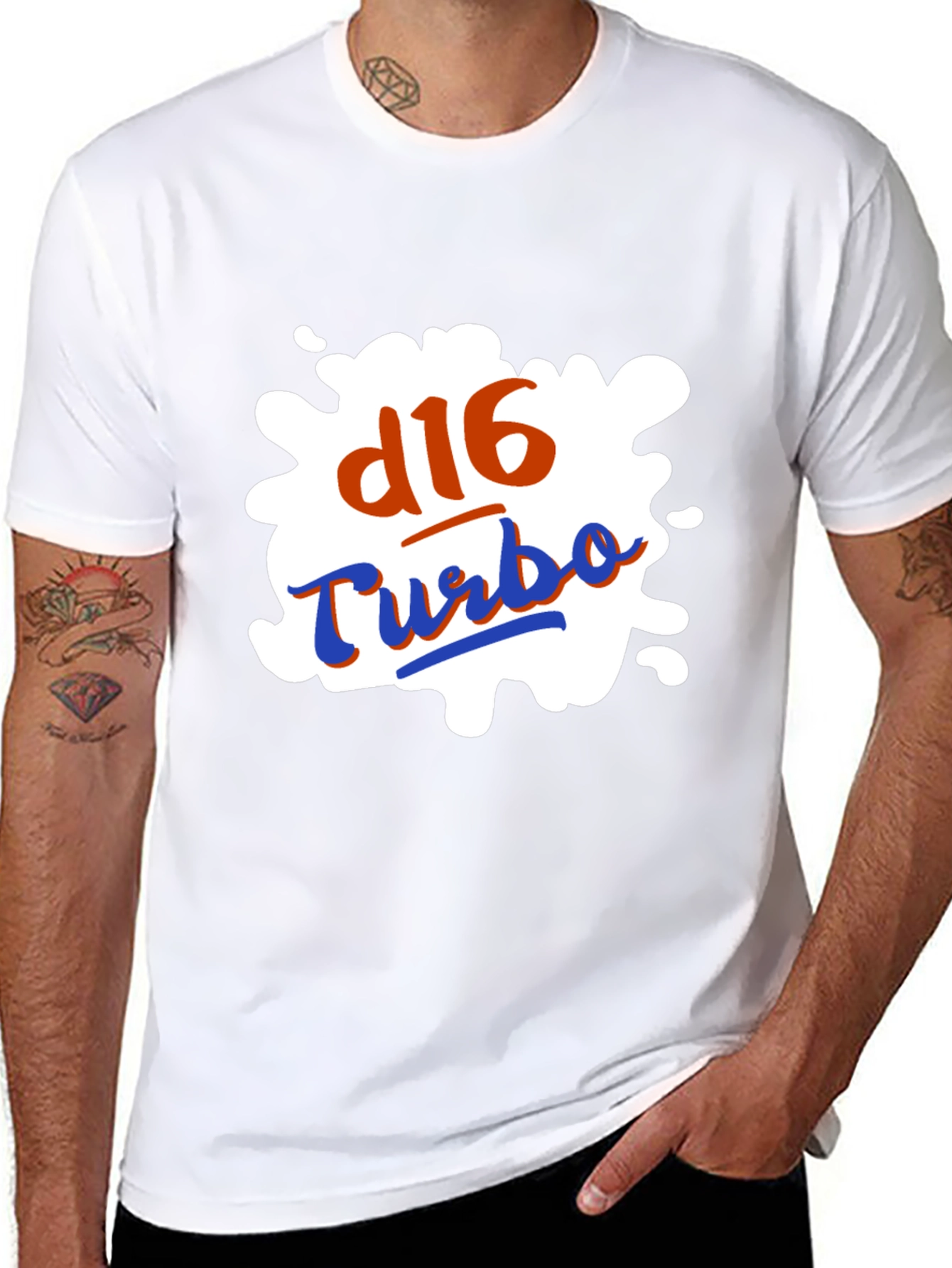 D16 Turbo Graphic T-Shirt - Bold Automotive Style
