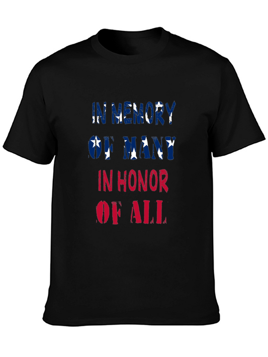 Patriotic Honor & Memory T-Shirt - American Flag Inspired