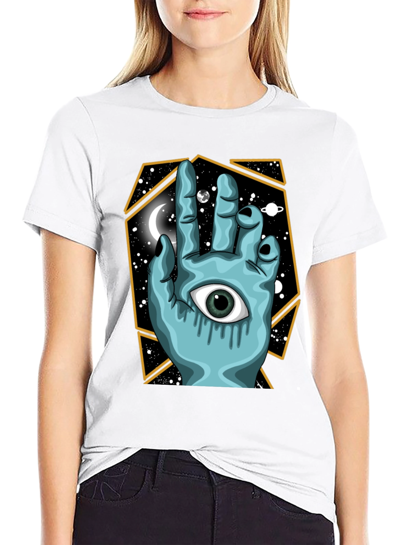 Mystic Hand Graphic Tee - Unisex Black T-Shirt