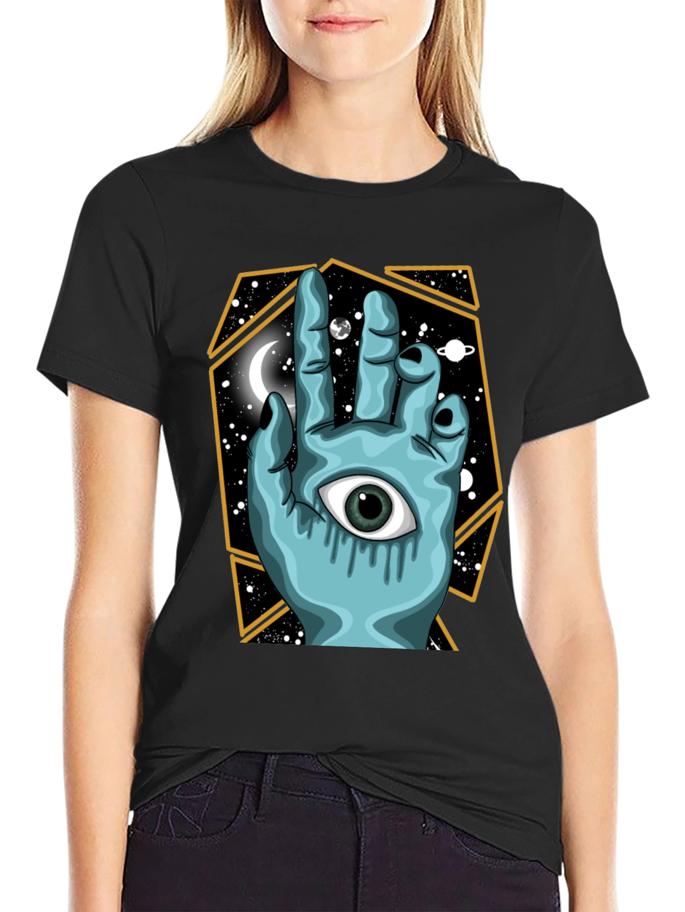 Mystic Hand Graphic Tee - Unisex Black T-Shirt