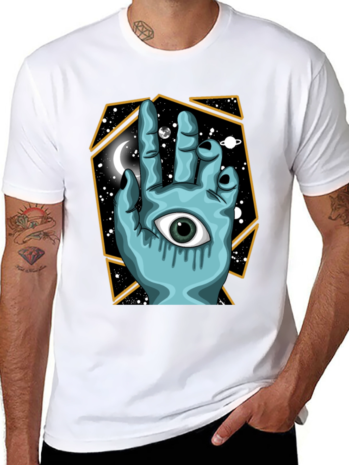 Mystic Hand Graphic Tee - Unisex Black T-Shirt