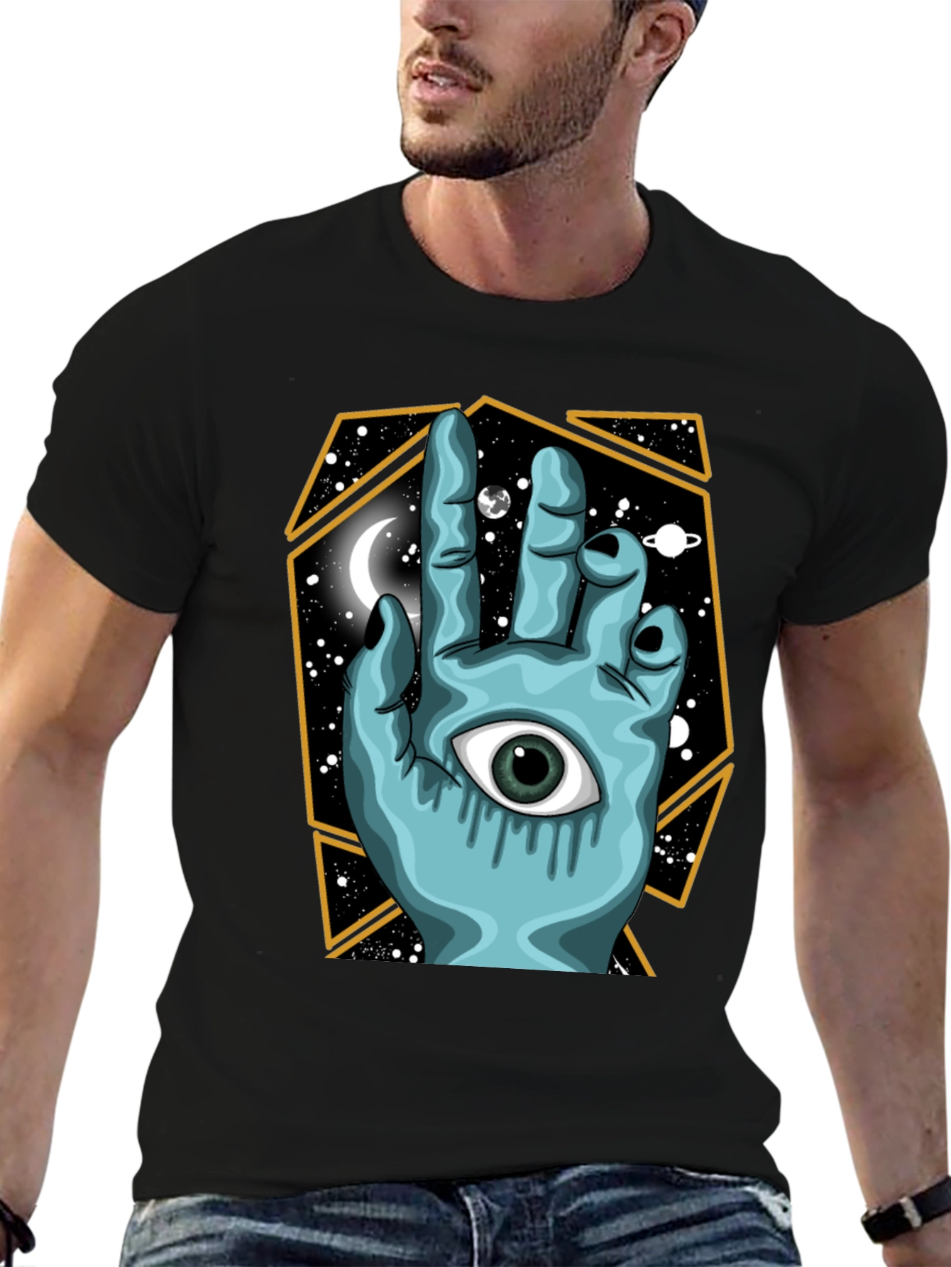 Mystic Hand Graphic Tee - Unisex Black T-Shirt