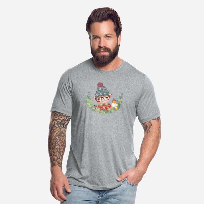 magical sweet Christmas elf with bird