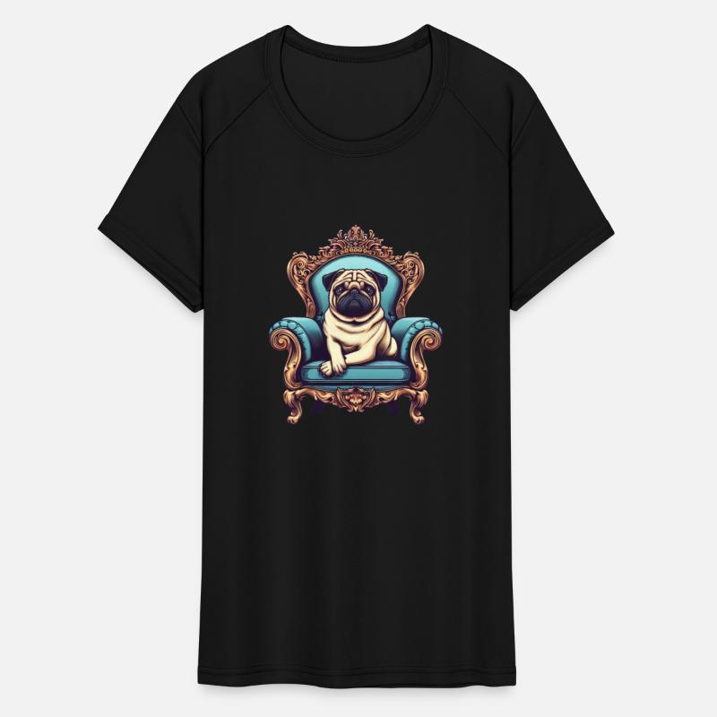 Majestic pug on the throne