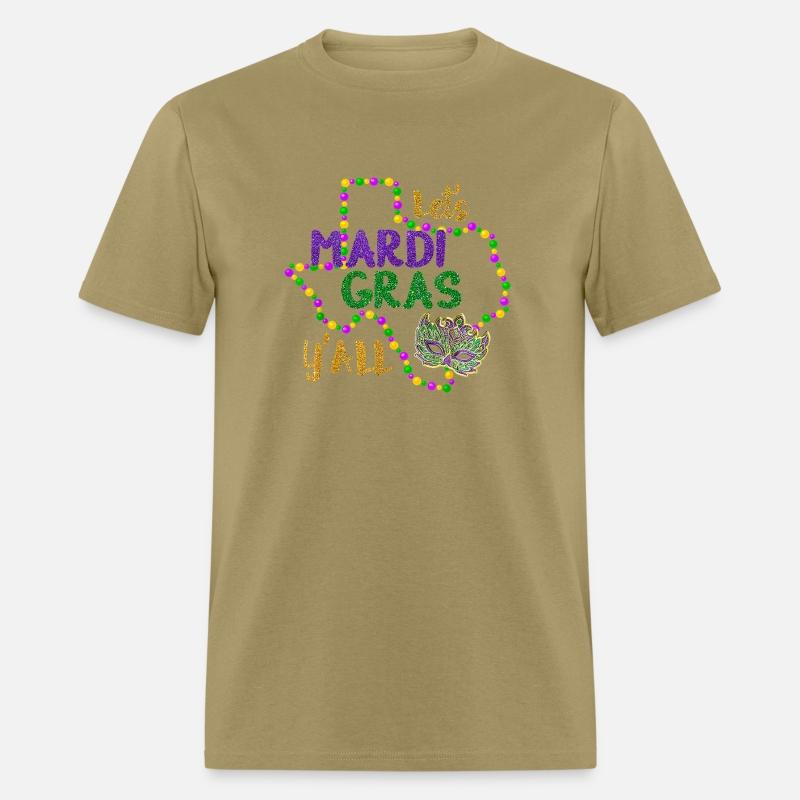 Mardi Gras Y'all Galveston Fun Cute Beads and Mask