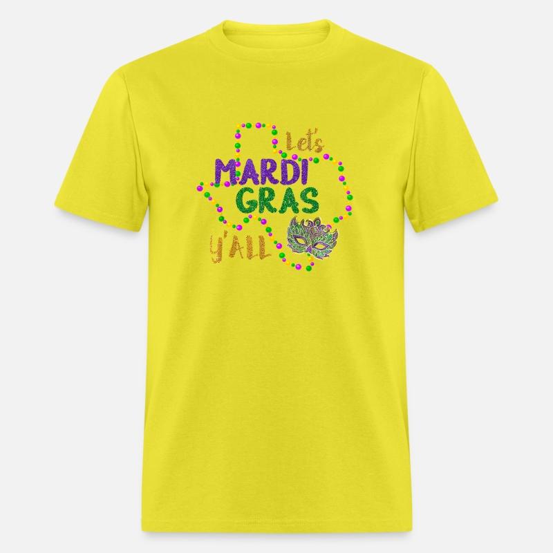 Mardi Gras Y'all Galveston Fun Cute Beads and Mask