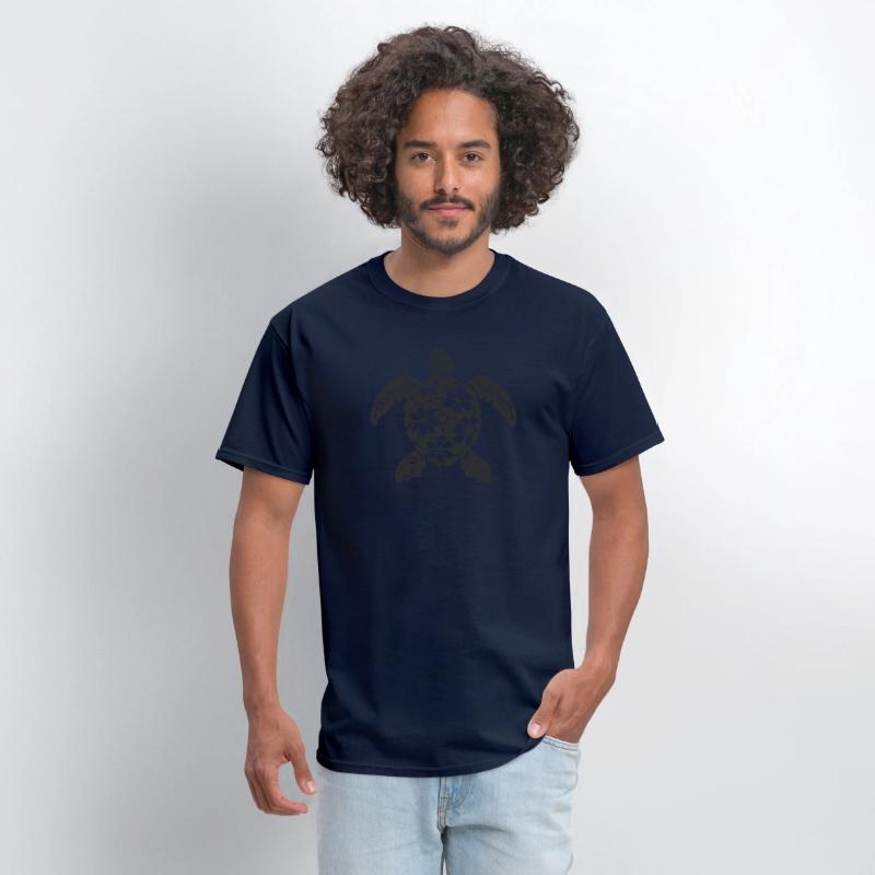 Marine Turtle Floral Silhouette