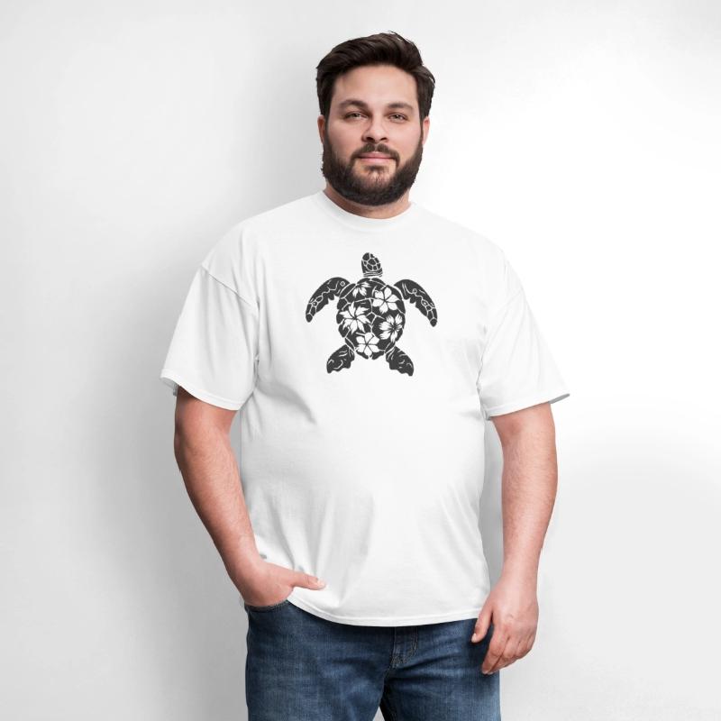 Marine Turtle Floral Silhouette