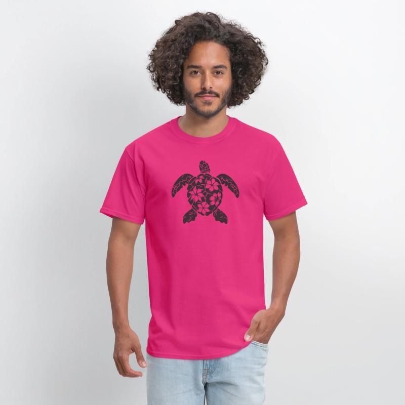 Marine Turtle Floral Silhouette