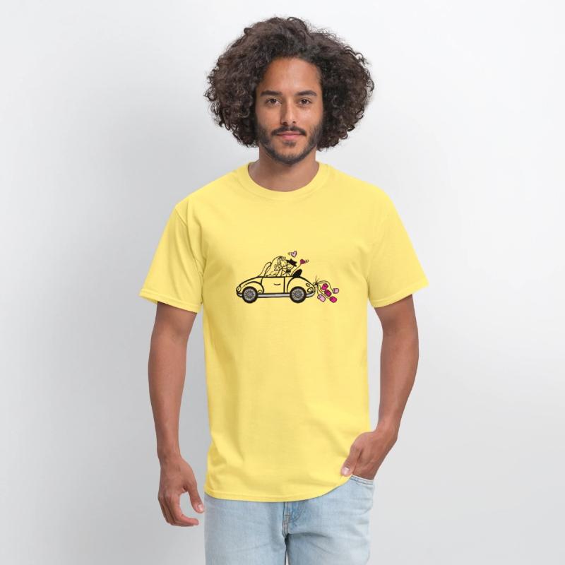 Marriage Stick figure wedding car