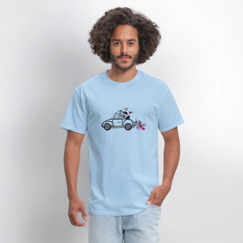 Marriage Stick figure wedding car