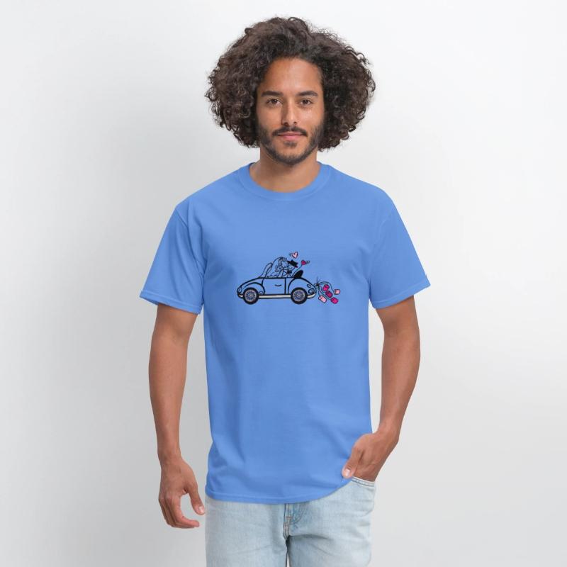 Marriage Stick figure wedding car