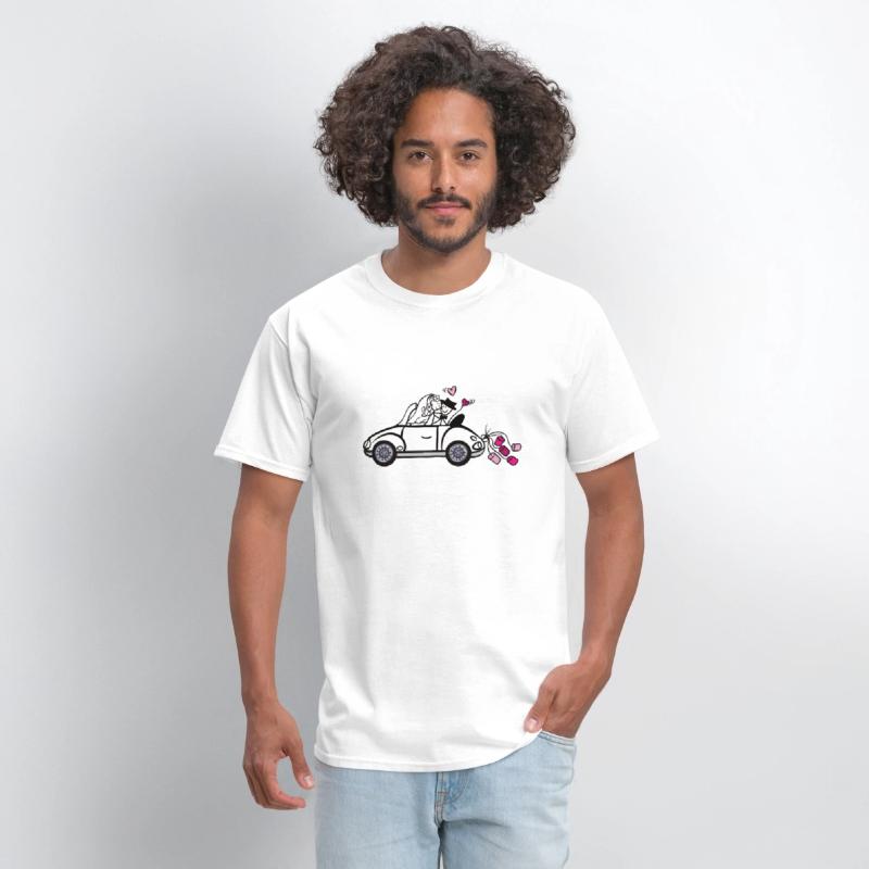 Marriage Stick figure wedding car