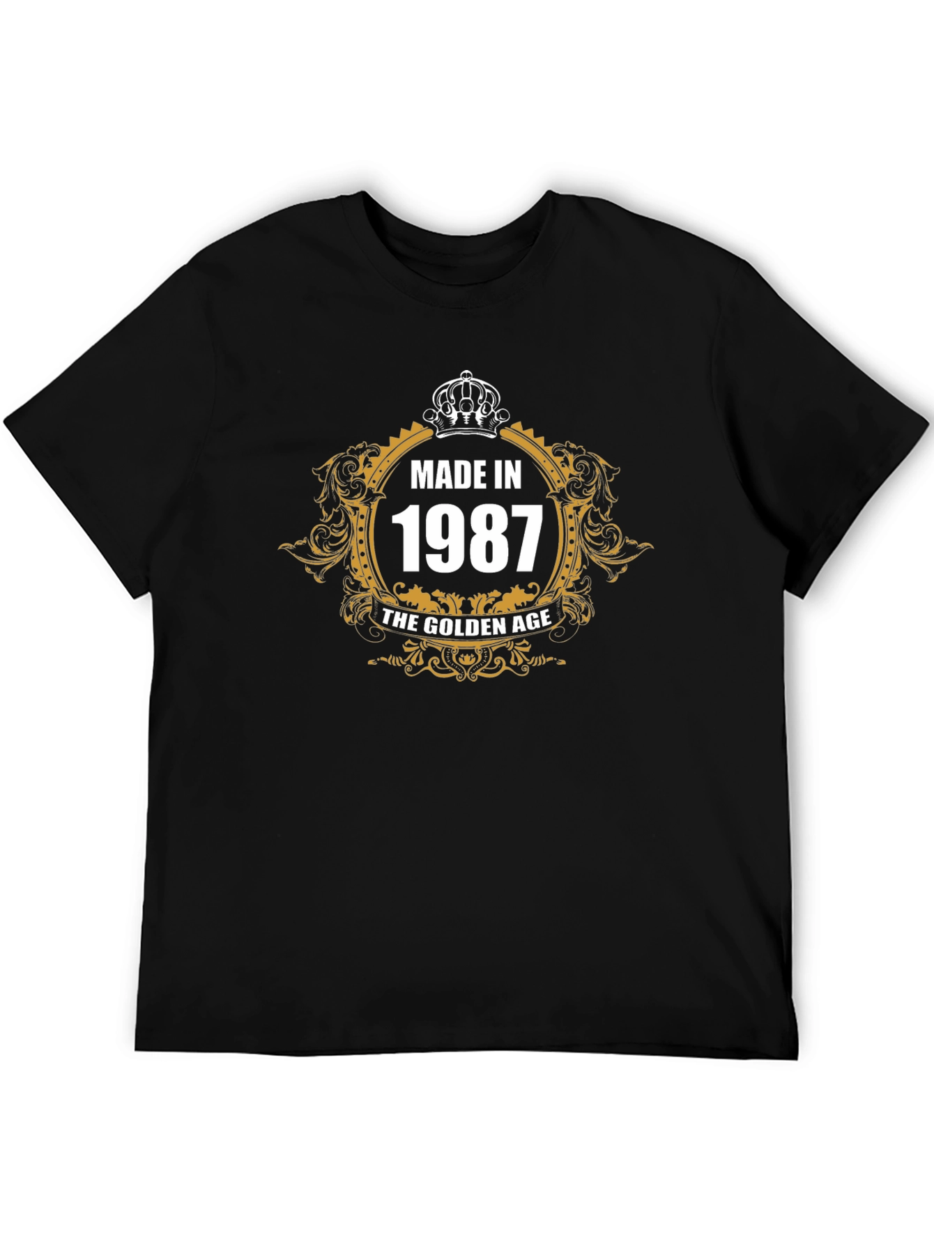 Made in 1987 Golden Age Black Graphic T-Shirt