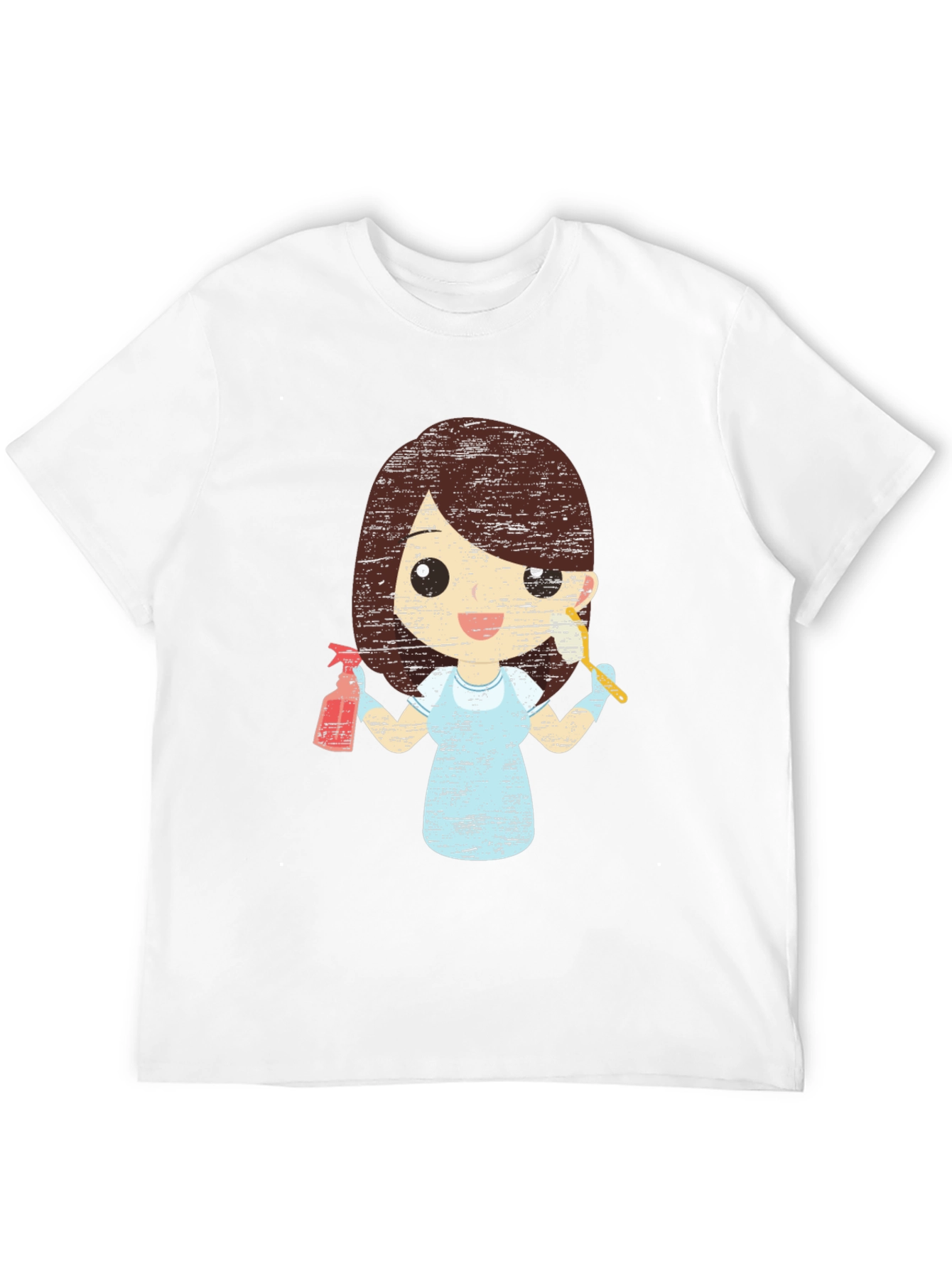 Cleaning Lady Graphic Tee - Unisex Black T-Shirt