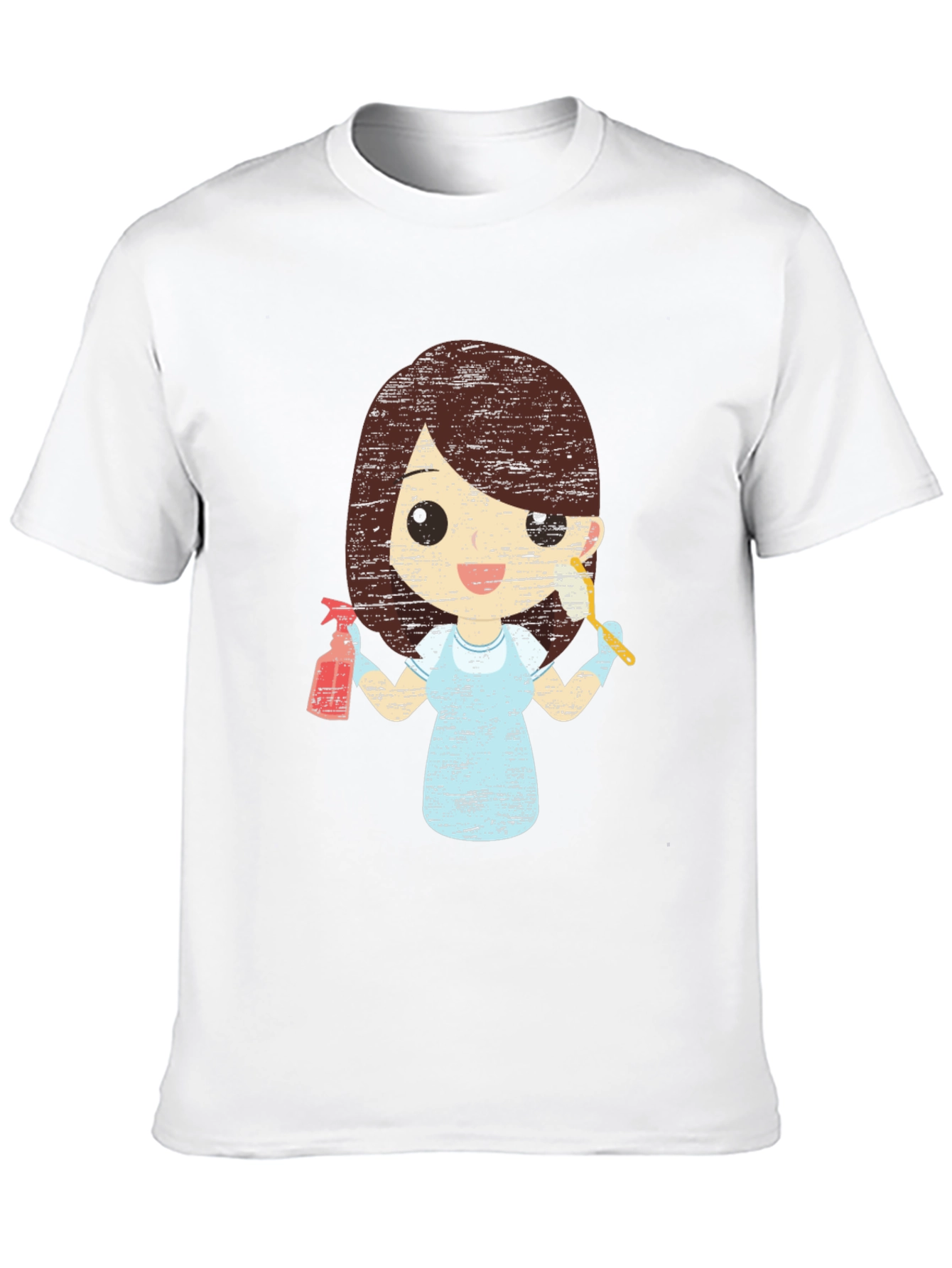 Cleaning Lady Graphic Tee - Unisex Black T-Shirt