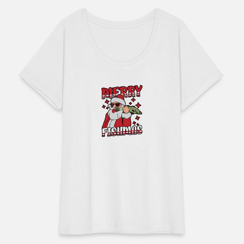 Merry Fishmas Funny Santa Claus Fishing Christmas