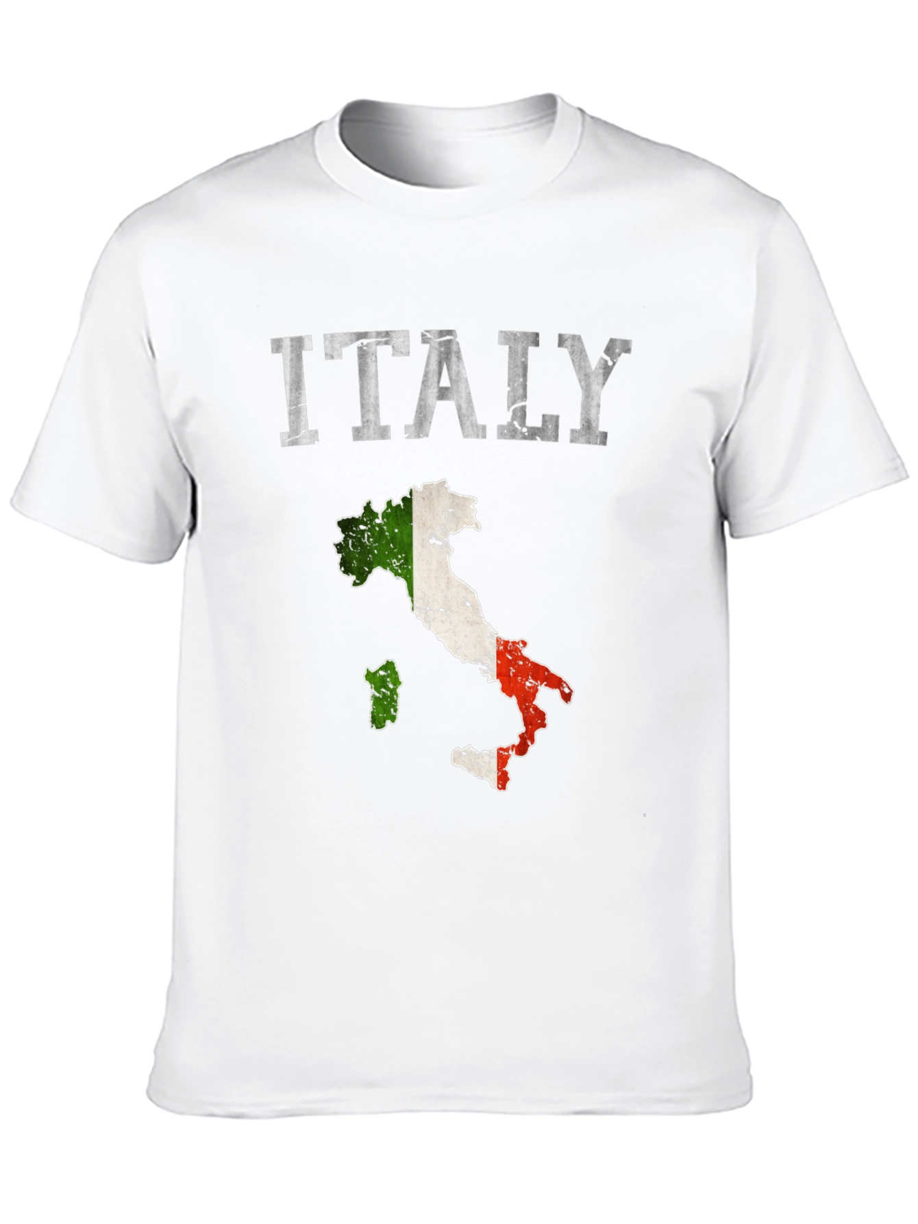 Italy Map Flag Graphic Tee - Black