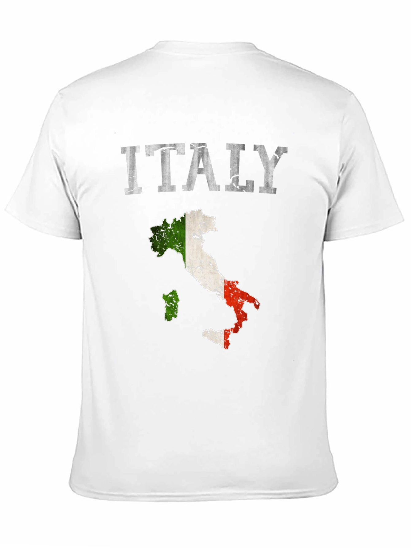 Italy Map Flag Graphic Tee - Black