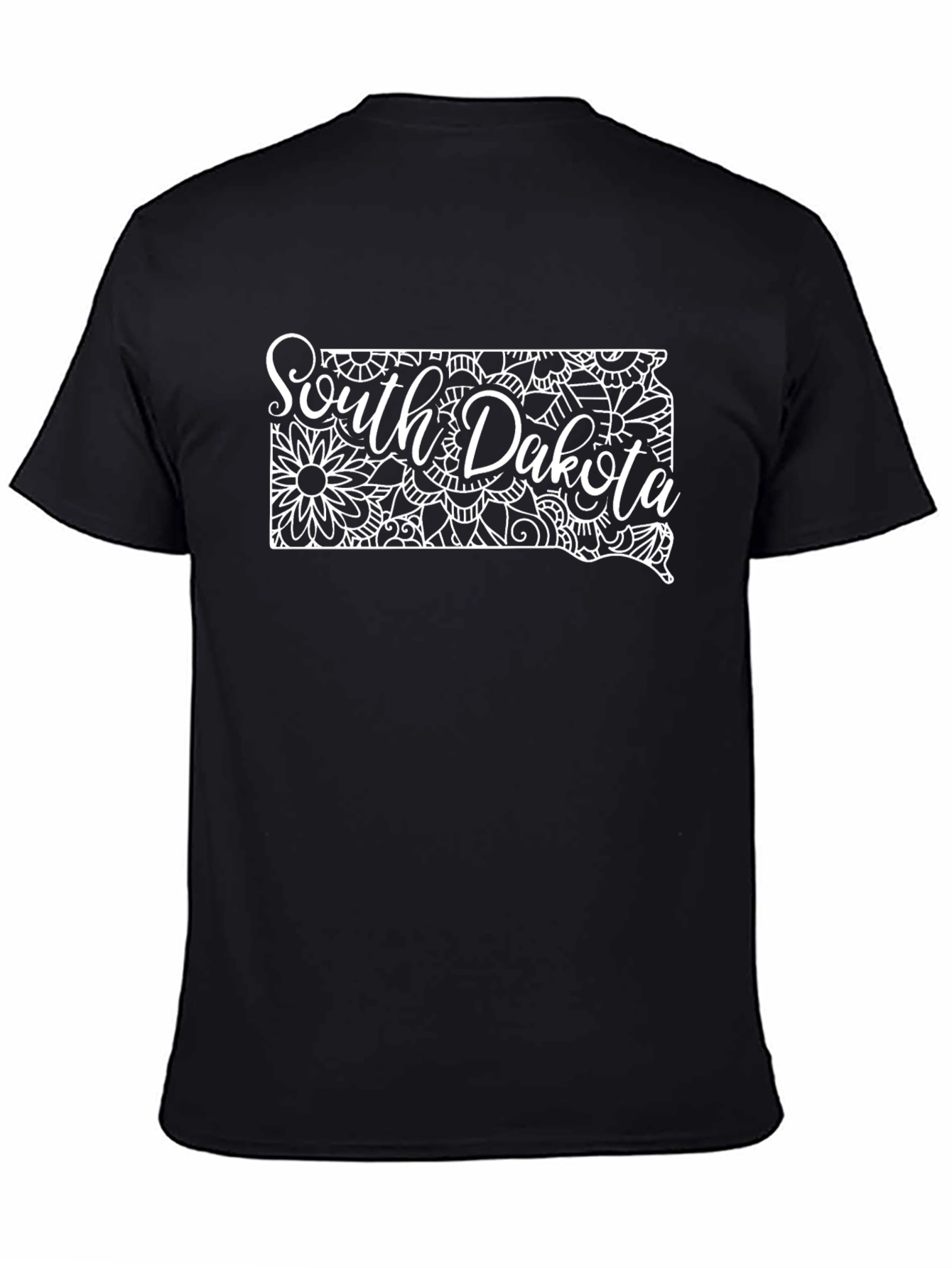 South Dakota State Map Floral T-Shirt