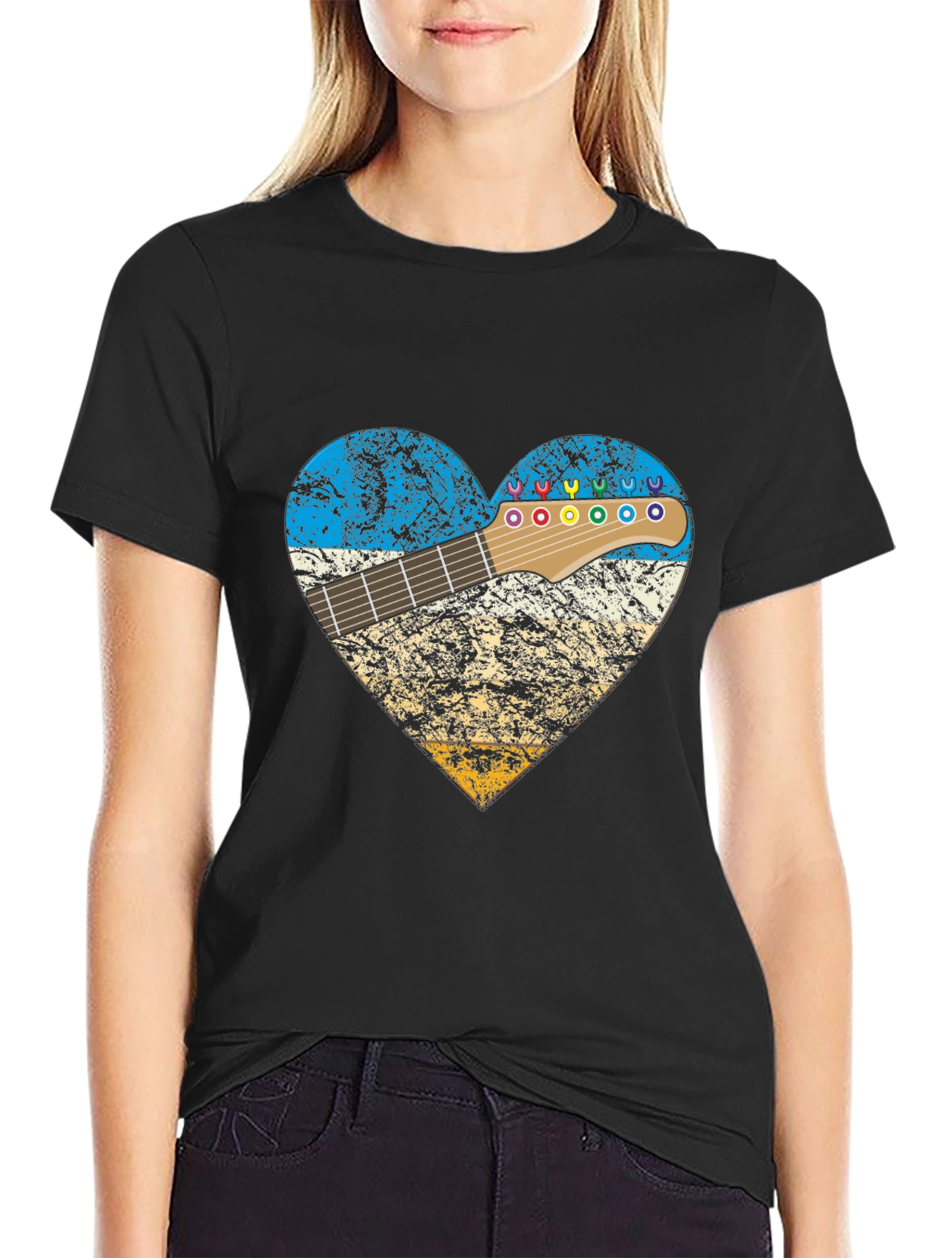 Guitar Heart T-Shirt - Music Lover Tee