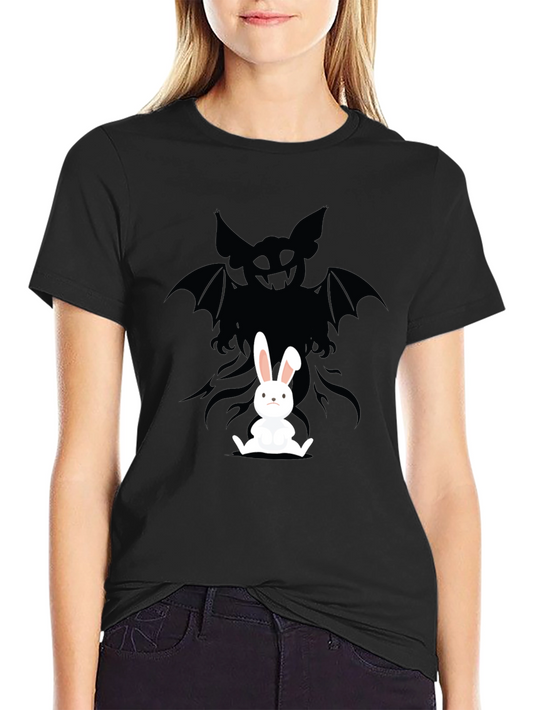 Rabbits Shadow T-Shirt - Dark Humor Design