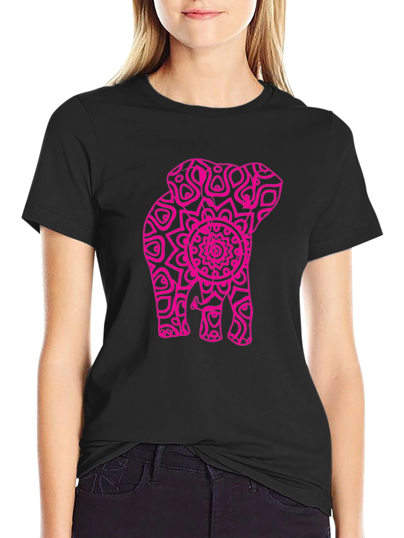 Elephant Mandala Graphic Tee