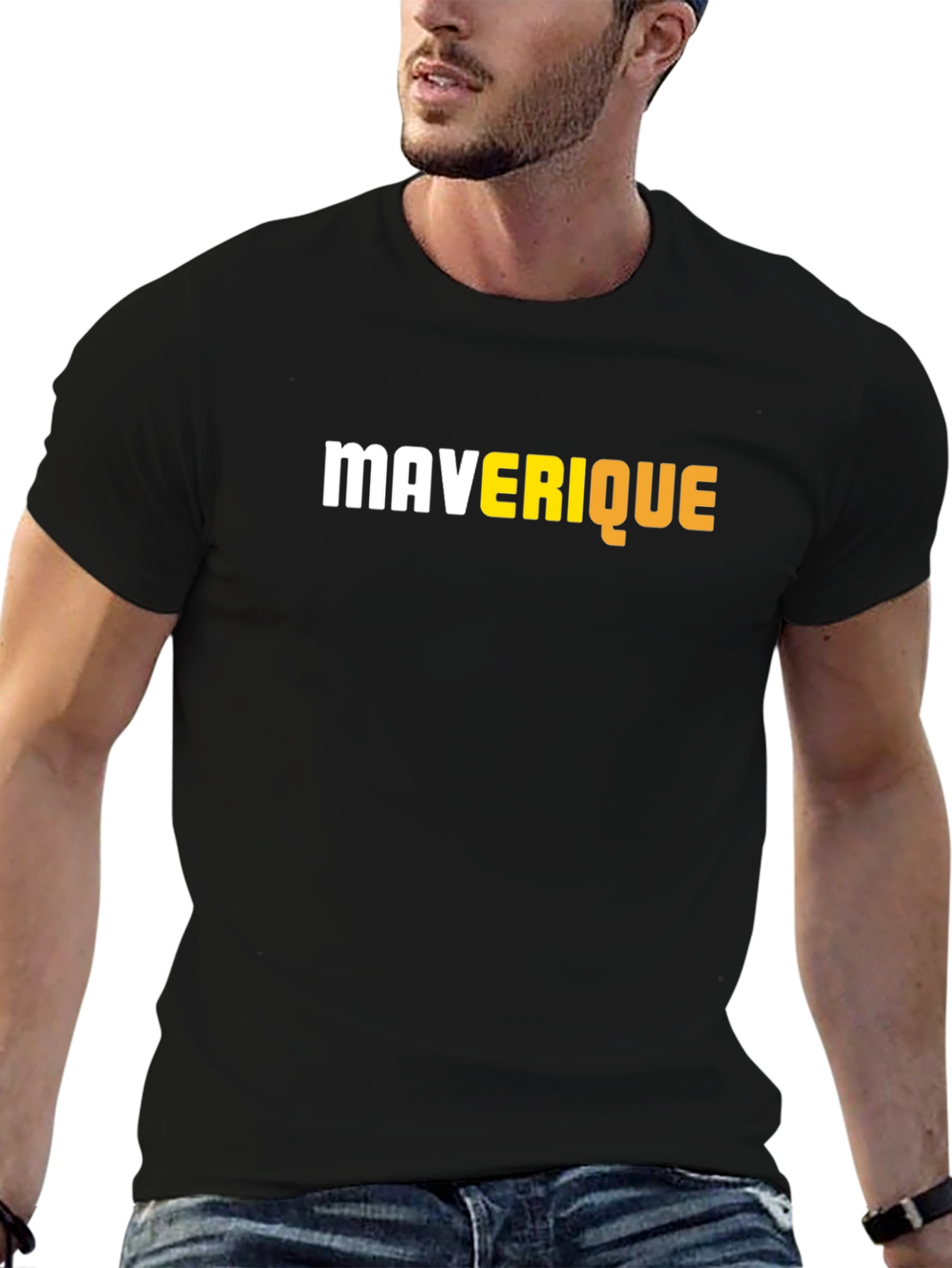 Maverique Graphic Tee - Stylish Black T-Shirt