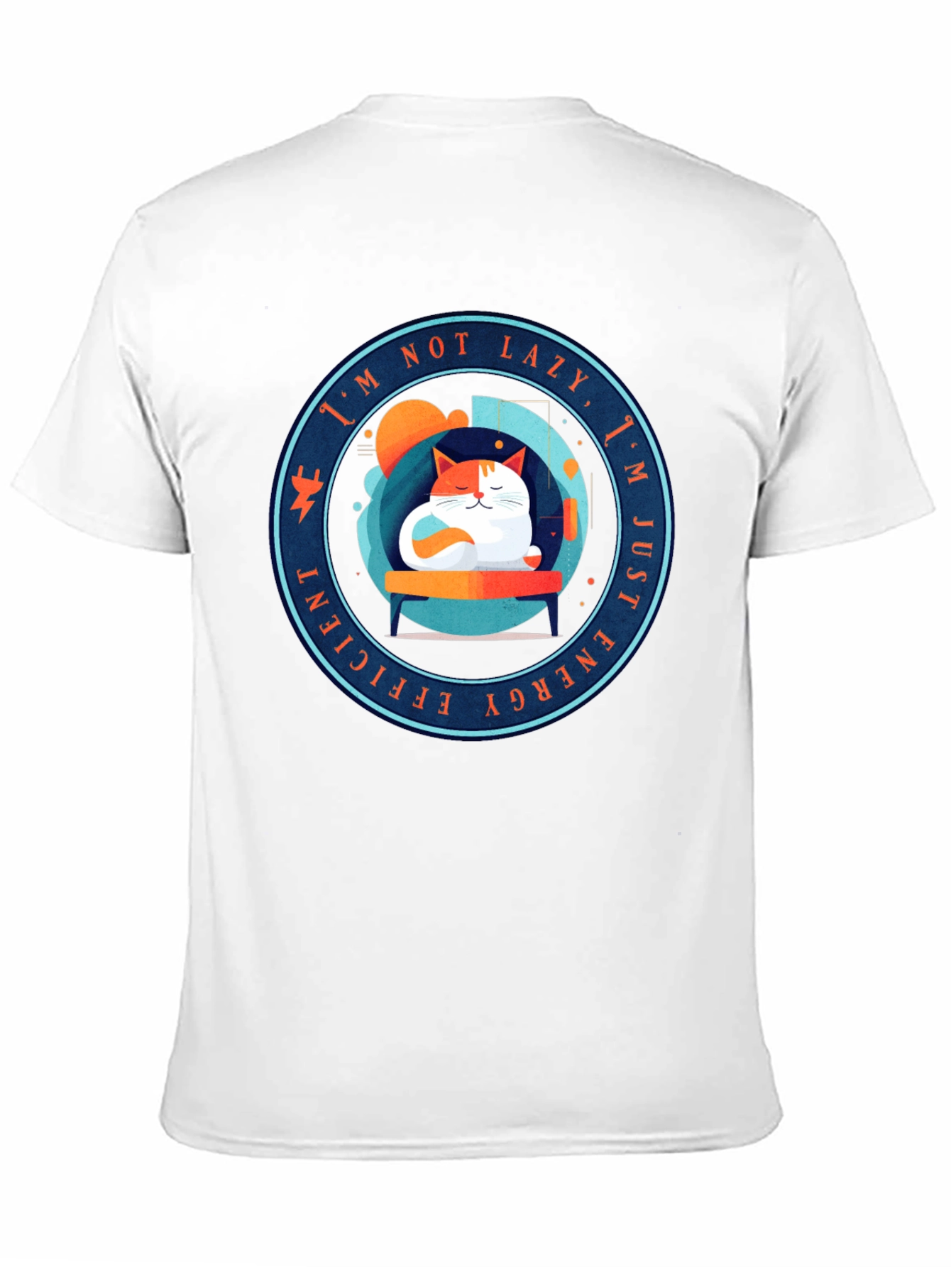 Energy Efficient Lazy Cat Graphic T-Shirt