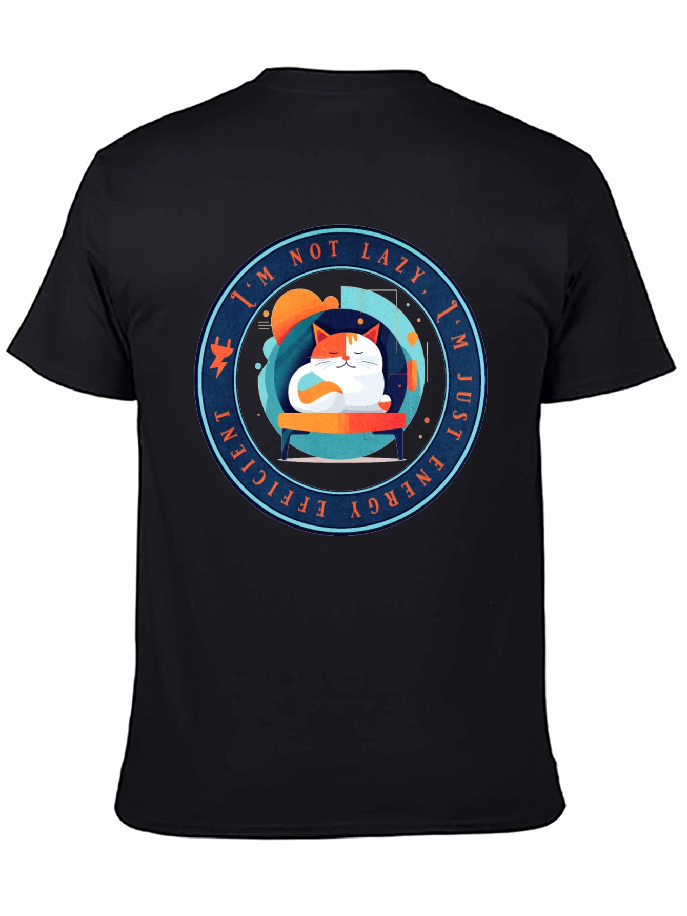 Energy Efficient Lazy Cat Graphic T-Shirt