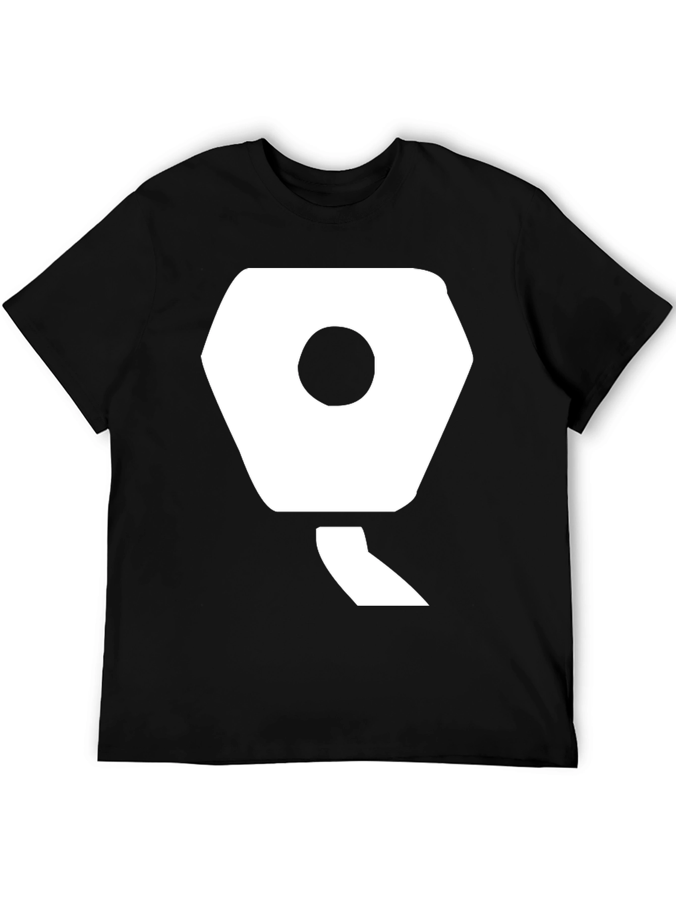Modern Hexagon Graphic Tee - Unisex Black Shirt
