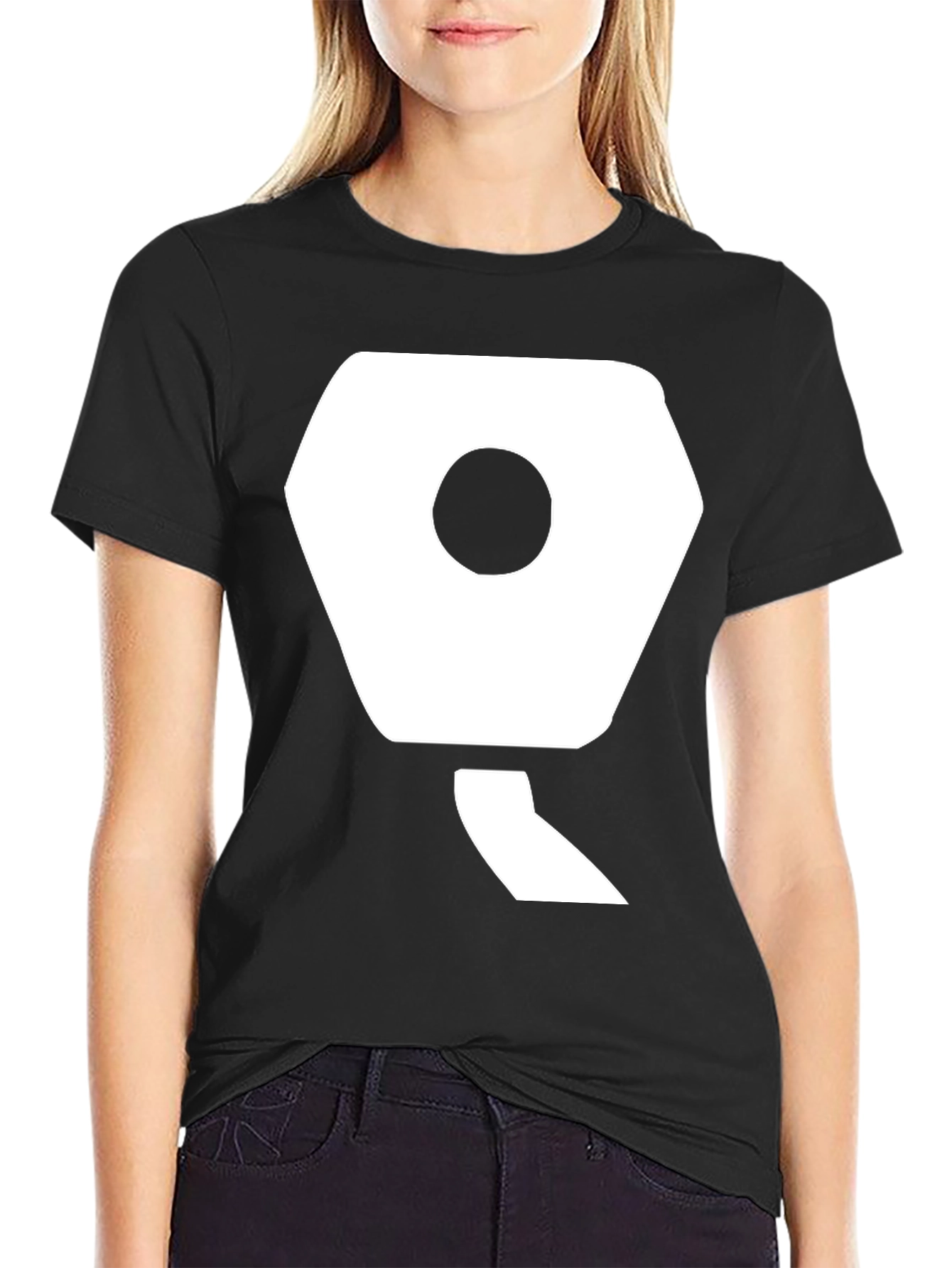 Modern Hexagon Graphic Tee - Unisex Black Shirt