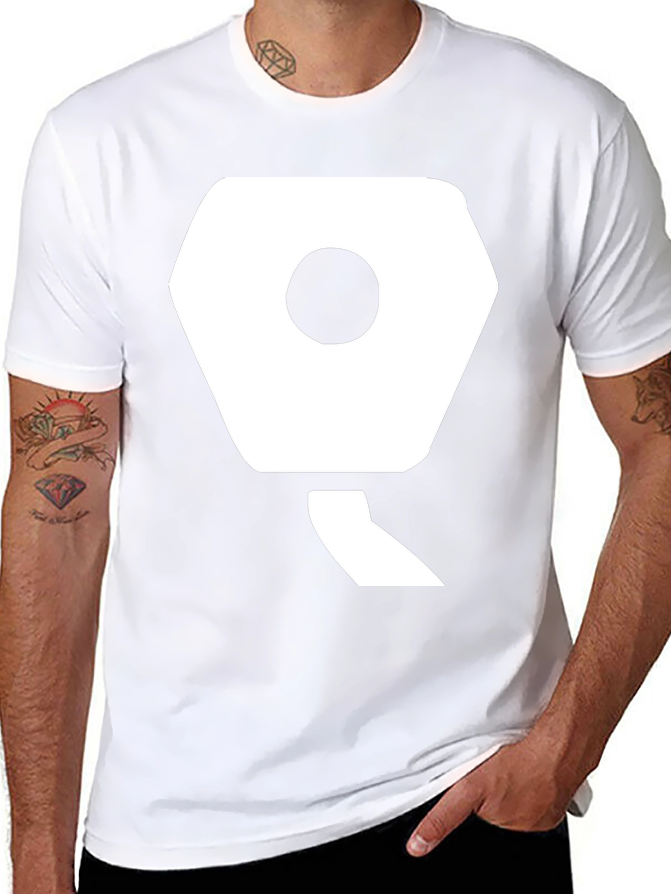 Modern Hexagon Graphic Tee - Unisex Black Shirt