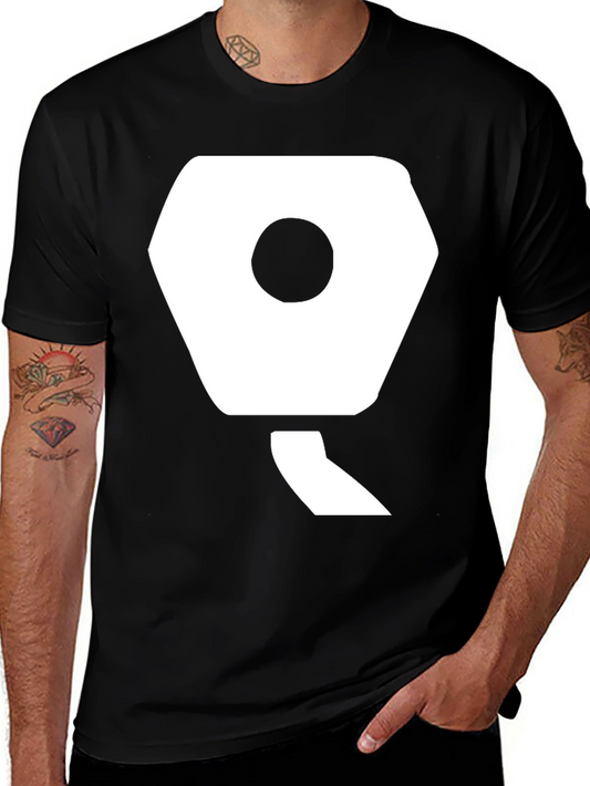 Modern Hexagon Graphic Tee - Unisex Black Shirt