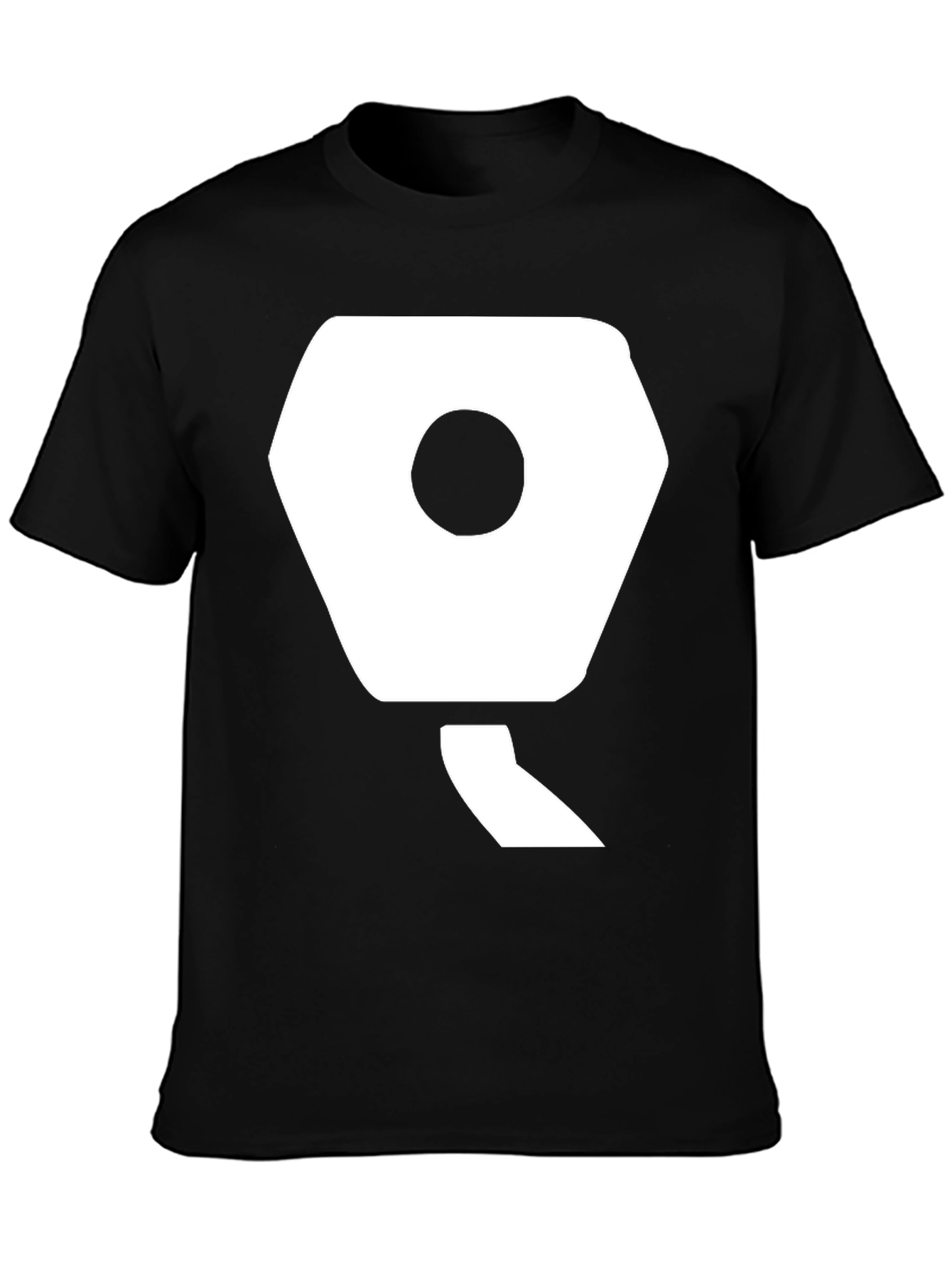 Modern Hexagon Graphic Tee - Unisex Black Shirt