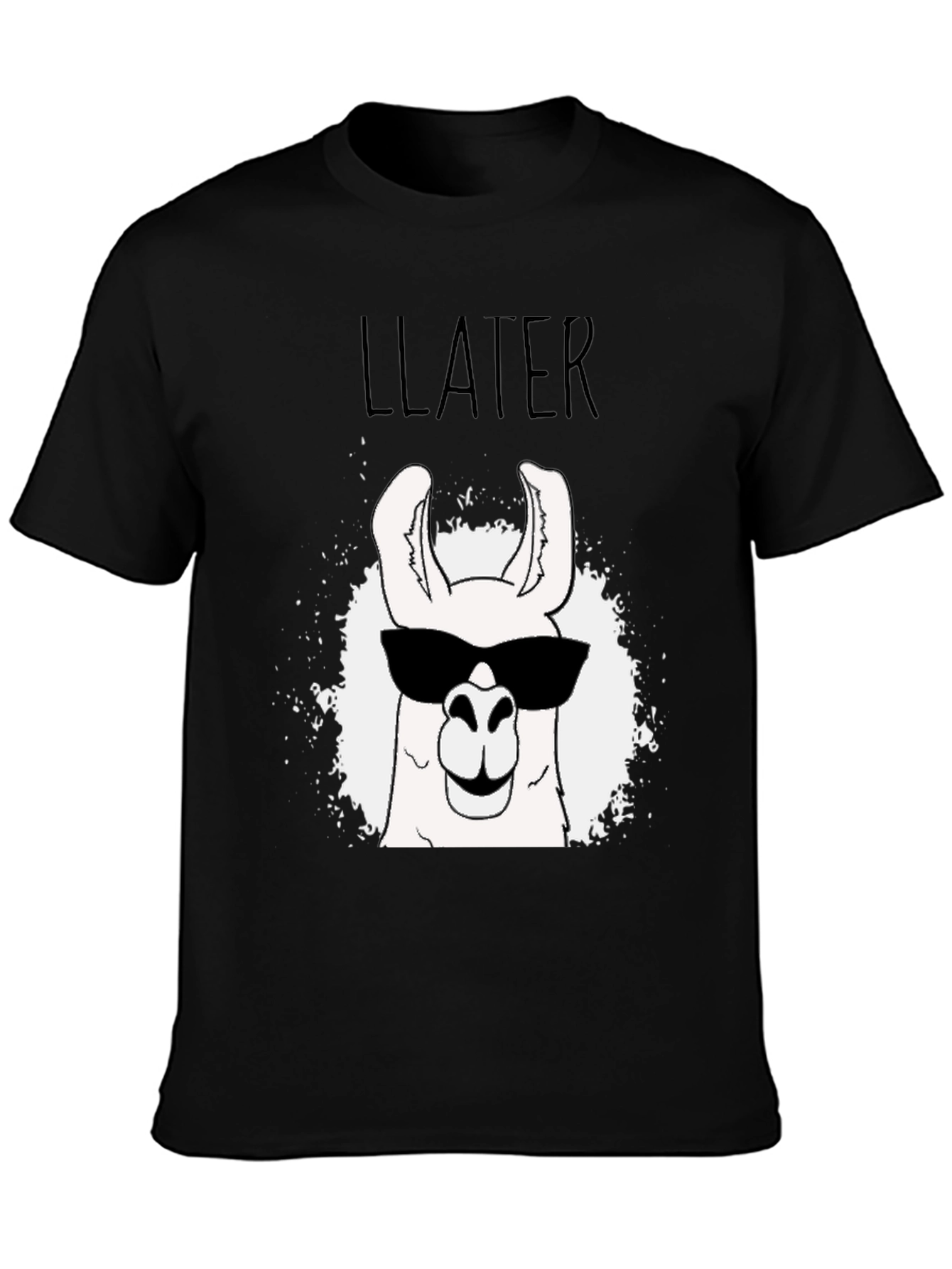 Cool Llama T-Shirt - Black Graphic Tee