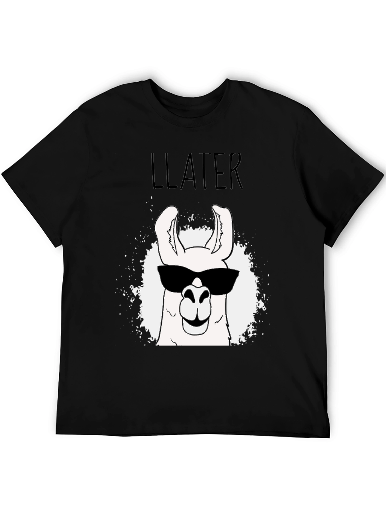 Cool Llama T-Shirt - Black Graphic Tee