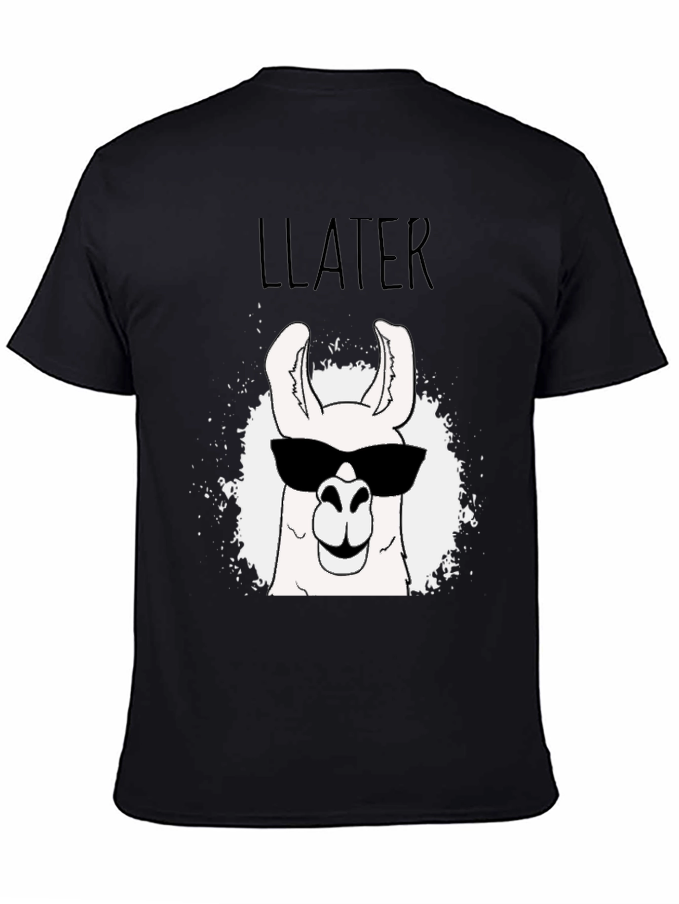 Cool Llama T-Shirt - Black Graphic Tee