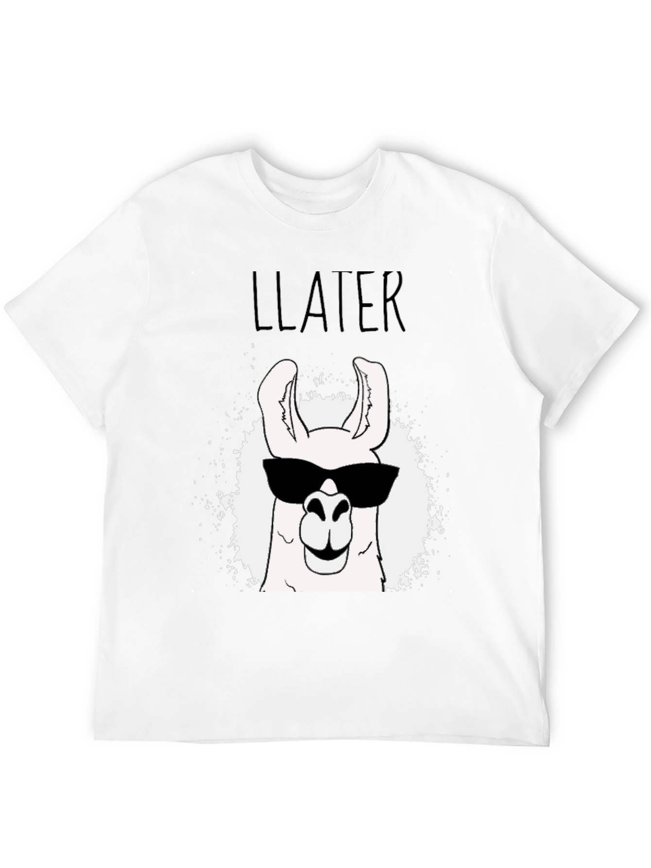 Cool Llama T-Shirt - Black Graphic Tee