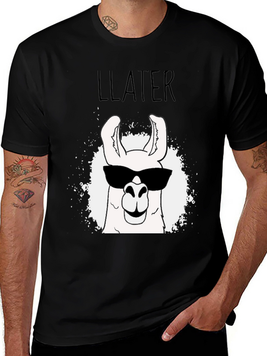 Cool Llama T-Shirt - Black Graphic Tee