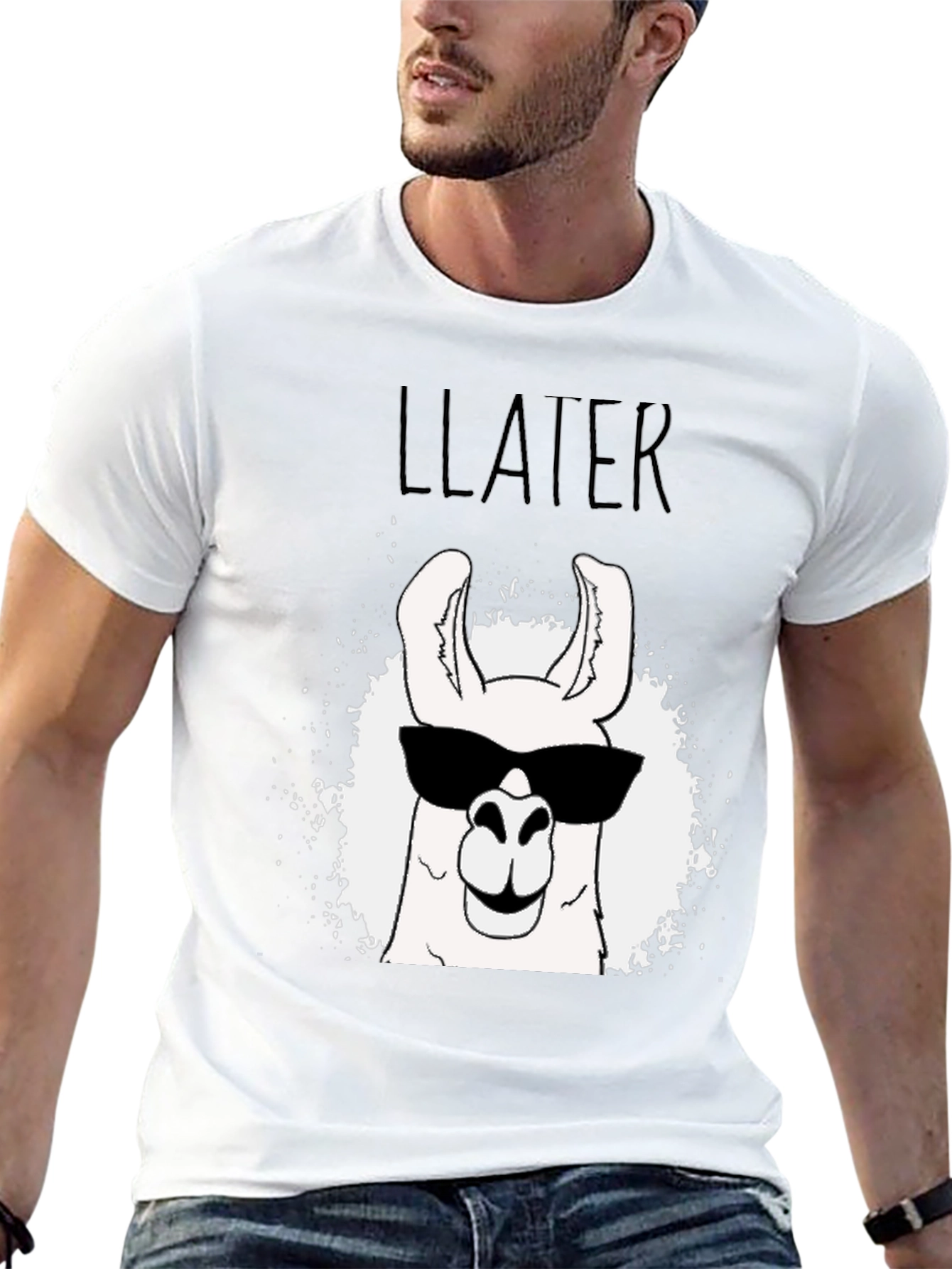 Cool Llama T-Shirt - Black Graphic Tee