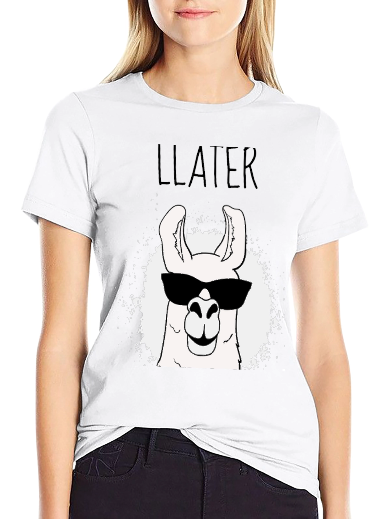 Cool Llama T-Shirt - Black Graphic Tee