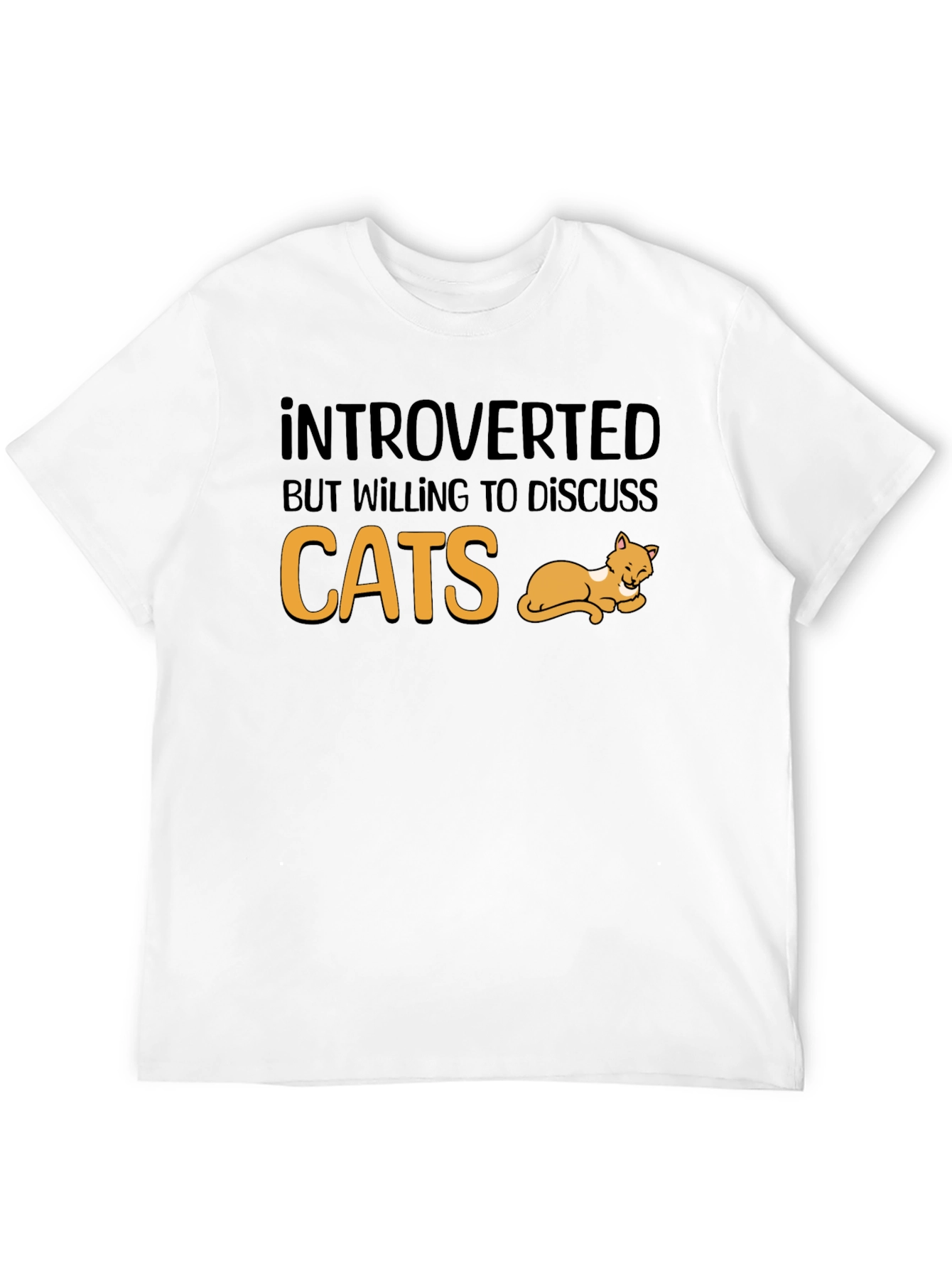 Introverted Cats T-Shirt | Black Tee