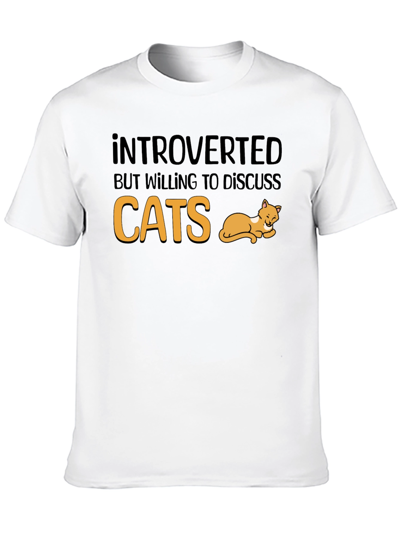 Introverted Cats T-Shirt | Black Tee